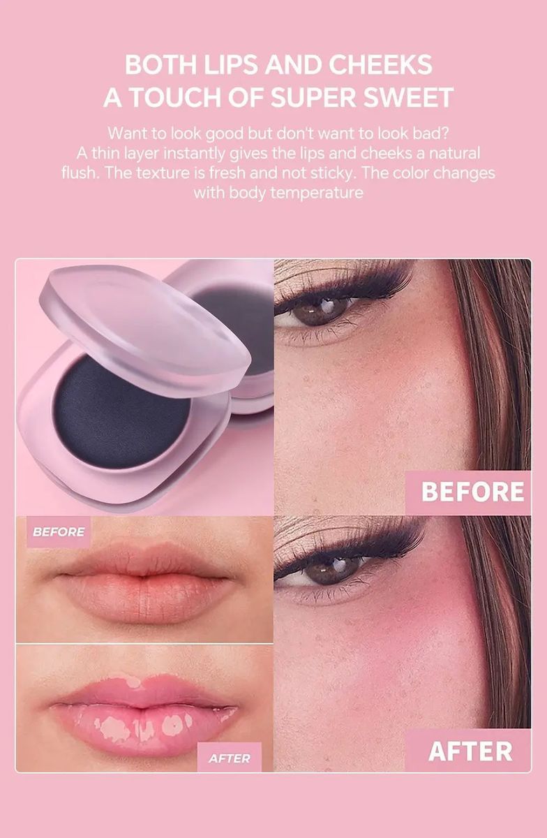 Colour changing PH lip and cheek balm