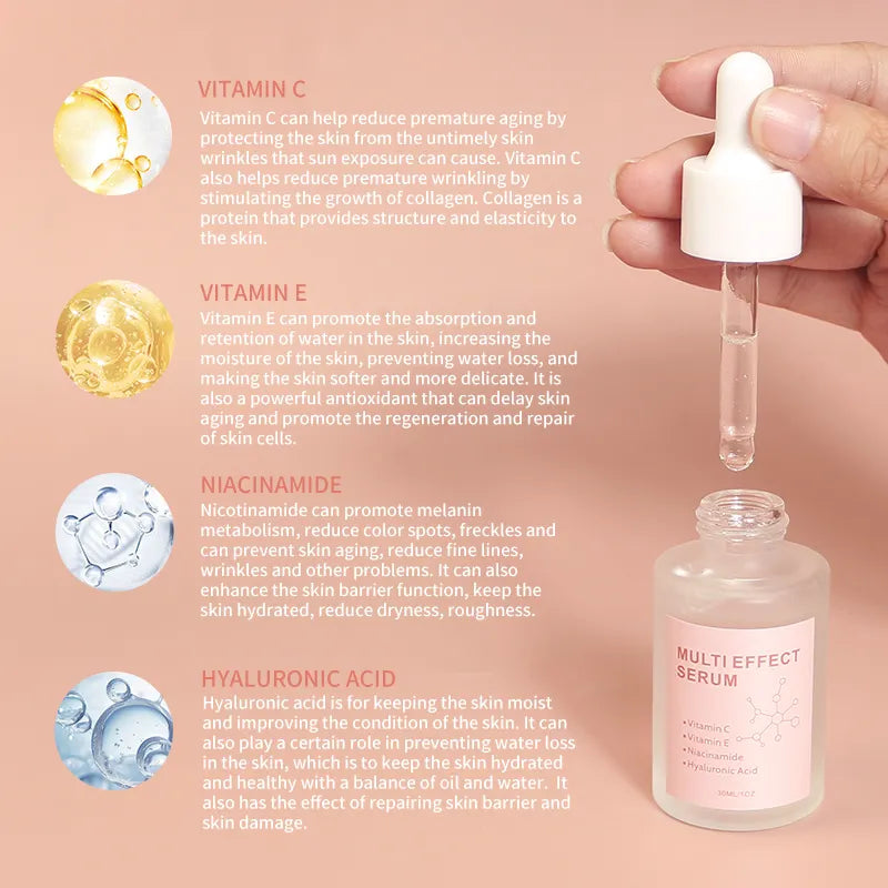 Kimsly Vitamin C & E, Niacinamide & Hyularonic Acid Facial Serum