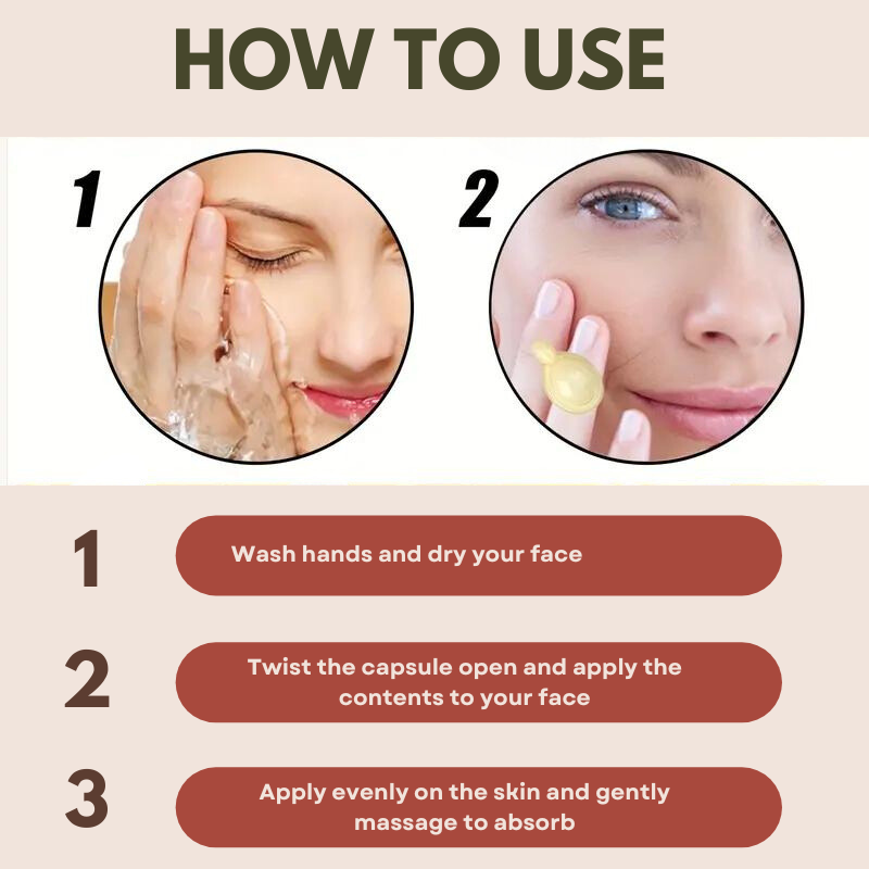 Squalene Hyaluronic Acid Hydra Glow Facial Serum Capsules